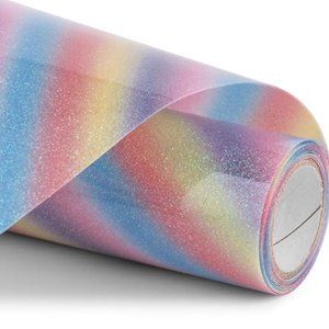 Rainbow Glitter HTV Vinyl 12inx5ft - NWT